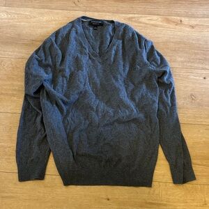 Banana Republic Charcoal V-Neck Sweater